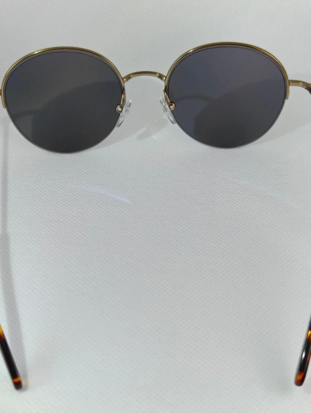 Sun Albee Bronze Frame Round. Semi Rimless.
